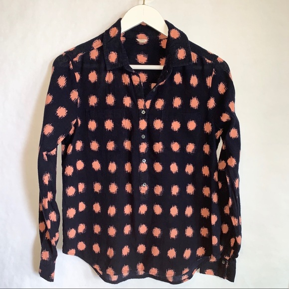 J.Crew Polly Popover in Silk-Screen Dot - Picture 3 of 8